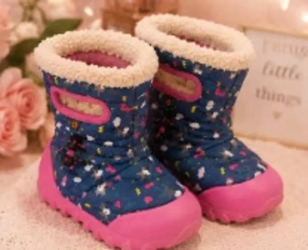 BOGS Snow Pegasus Winter Boots Sz 11 Kid Waterproof Insulated Pink Blue Unicorn